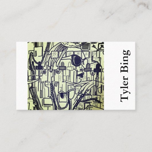 Onderscheidende Abstracte kunst, 'Vogue' in Bleek Visitekaartje (Voorkant)