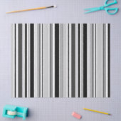 Onderscheidende grijze, zwarte, witte strepen tissuepapier (Craft)