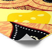 Onderscheidende Indonesische batik motieven Poster (Hoek)