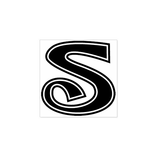 Onderscheidende letter "S" Rubberstempel (Afrduk)
