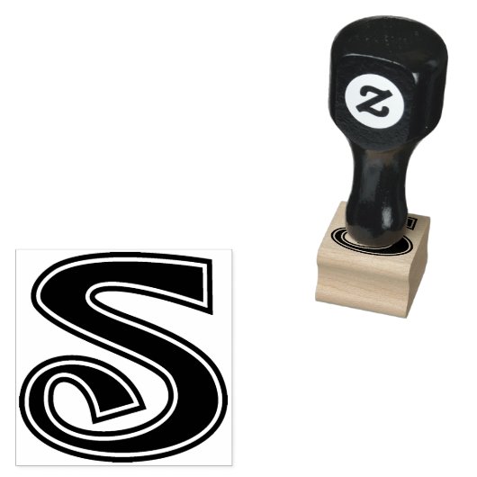 Onderscheidende letter "S" Rubberstempel (Gestempeld)