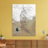 Onderscheidende lijnen van wolken canvas afdruk (Insitu (Woonkamer))