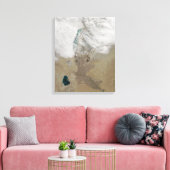 Onderscheidende lijnen van wolken canvas afdruk (Insitu (Woonkamer))
