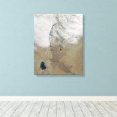 Onderscheidende lijnen van wolken canvas afdruk (Insitu (Houten vloer))