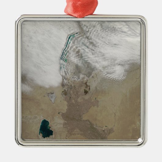 Onderscheidende lijnen van wolken metalen ornament (Voorkant)