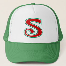 Onderscheidende rode letter S Trucker Pet