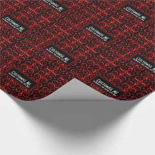 Onderscheidende zwarte zeugen (rood) cadeaupapier