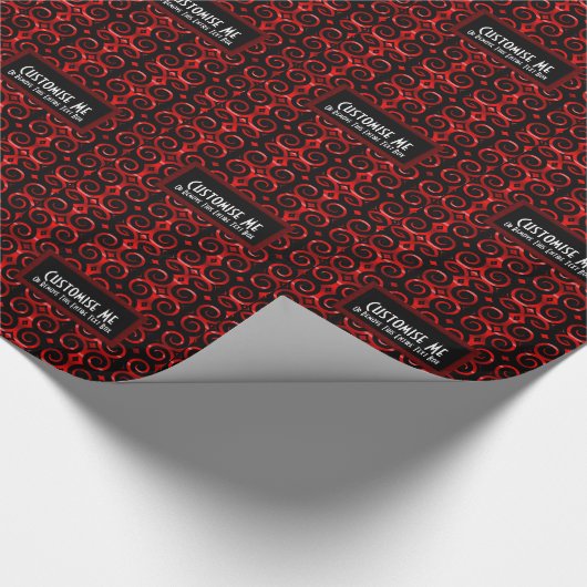 Onderscheidende zwarte zeugen (rood) cadeaupapier (Hoek)