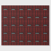 Onderscheidende zwarte zeugen (rood) cadeaupapier (Vlak)