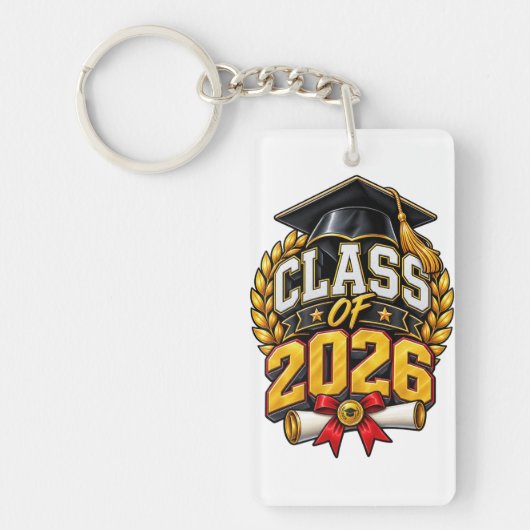 Onderscheidingsklasse 2026 Afstudeerfeest Design Sleutelhanger (Voorkant)