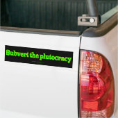 OnderscheidPlutocratie Bumpersticker (Op Truck)