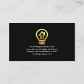 onderscheppende elektrische-golfelektricien visitekaartje (Achterkant)