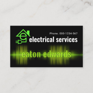 Onderscheppende Elektrische Stroom Brief-E Elektri Visitekaartje