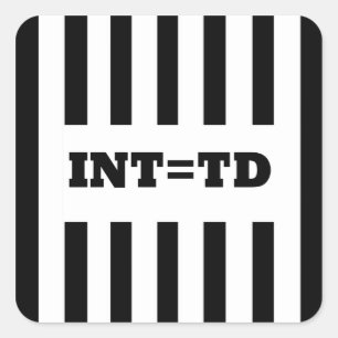 Onderschepping is gelijk aan aftasten - Vervangend Vierkante Sticker