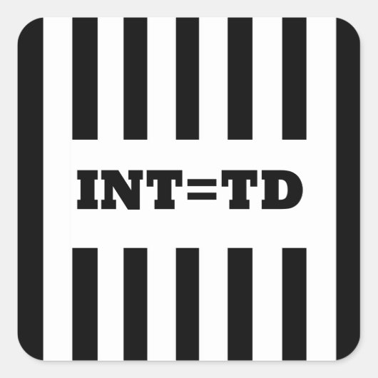 Onderschepping is gelijk aan aftasten - Vervangend Vierkante Sticker (Voorkant)