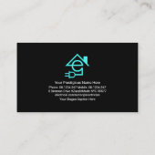 onderschepping van blauwe elektrische stroom visitekaartje (Achterkant)