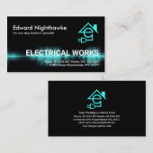 onderschepping van blauwe elektrische stroom visitekaartje (Voorkant / Achterkant)