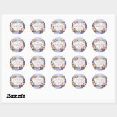 Onderschriftbare Tuin Bloemen Lavendel Zeep Ronde Sticker (Vel)