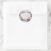 Onderschriftbare Tuin Bloemen Lavendel Zeep Ronde Sticker (Tas)