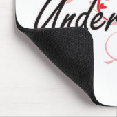 Onderschrijvend artistiek ontwerp met hart muismat (Hoek)