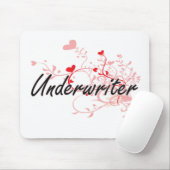 Onderschrijvend artistiek ontwerp met hart muismat (Met muis)