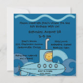 Ondersea Party Birthday Invitation Kaart (Achterkant)