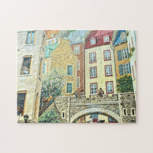 Onderstad Quebec Muurschildering & Fresco. Legpuzzel (Horizontaal)
