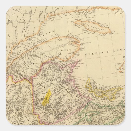 Onderste Canada 4 Vierkante Sticker (Voorkant)