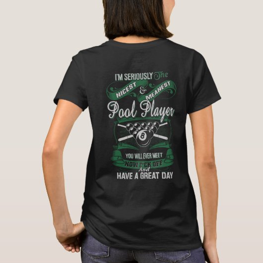 Onderste en Nicest Pool Players Billiards T-Shirt (Achterkant)