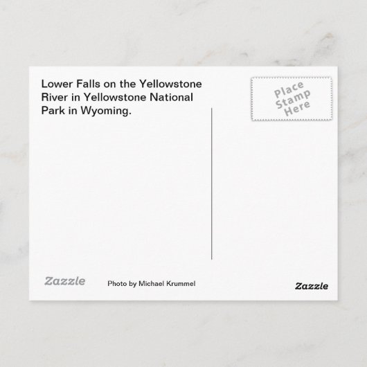 Onderste Herfst geelsteen Briefkaart (Achterkant)