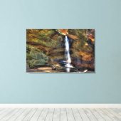 Onderste Herfsten, Conkle's Hollow, Hocking Hills, Canvas Afdruk (Insitu (Houten vloer))