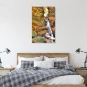Onderste Herfsten, Conkle's Hollow, Hocking Hills, Canvas Afdruk (Insitu (Slaapkamer))