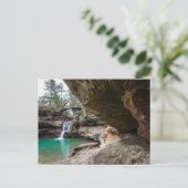 Onderste Herfsten, grot van het oude Man, Ohio Briefkaart (Staand voorkant)