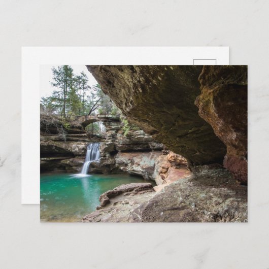 Onderste Herfsten, grot van het oude Man, Ohio Briefkaart (Voorkant / Achterkant)