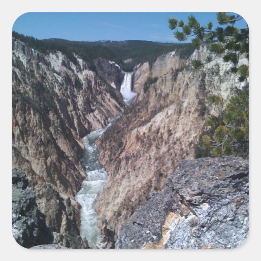 Onderste Herfsten Vierkante Sticker (Voorkant)