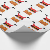 Onderste Kerstman Cadeaupapier (Hoek)