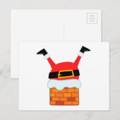 Onderste Kerstman Feestdagenkaart (Voorkant / Achterkant)