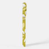 Onderste Monogram Beginletters Donker Gouden Bloem iPhone Hoesje (Rechterkant)