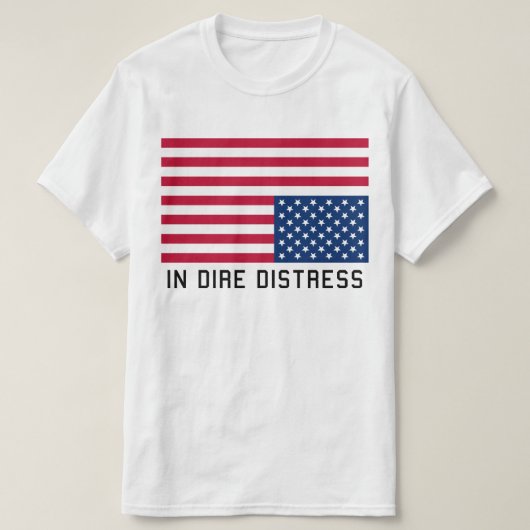 Onderste vlag in nood t-shirt (Design voorkant)