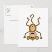 ondersteboven aap briefkaart (Voorkant / Achterkant)