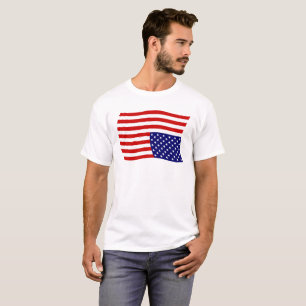 Ondersteboven Amerikaans vlaggen versperren - Anti T-shirt