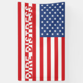 Ondersteboven Amerikaanse vlag:Dire nood Spandoek (Verticaal)