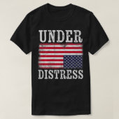 Ondersteboven Amerikaanse vlag onder druk United S T-shirt (Design voorkant)
