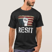 Ondersteboven Amerikaanse vlag verzet vestiging T-shirt (Voorkant)