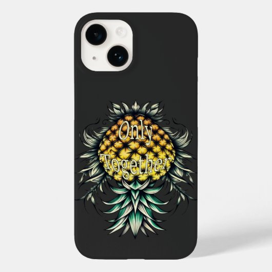 Ondersteboven Ananas Alleen samen Paar Case-Mate iPhone Case (Achterkant)