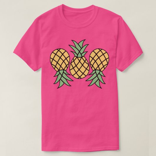 Ondersteboven Ananas Art T-shirt (Design voorkant)
