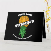 Ondersteboven Ananas Ik heb wat vitamine D Swinge  Kaart (Gele Bloem)