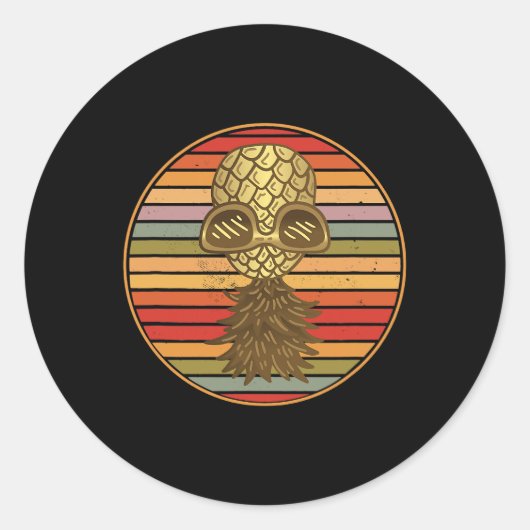 Ondersteboven Ananas Swinger 7 Ronde Sticker (Voorkant)