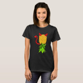 Ondersteboven Ananas Swinger Mannen Vrouwen T-shirt (Voorkant volledig)