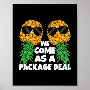 Ondersteboven ananas swinger paar pakket deal poster